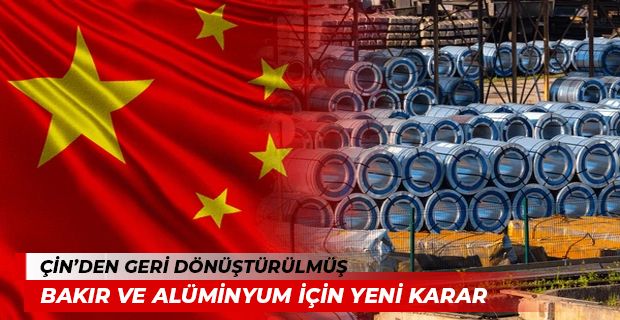 Çin, geri dönüştürülmüş bakır ve alüminyum ithalatına izin verecek yeni kurallar yayımladı.